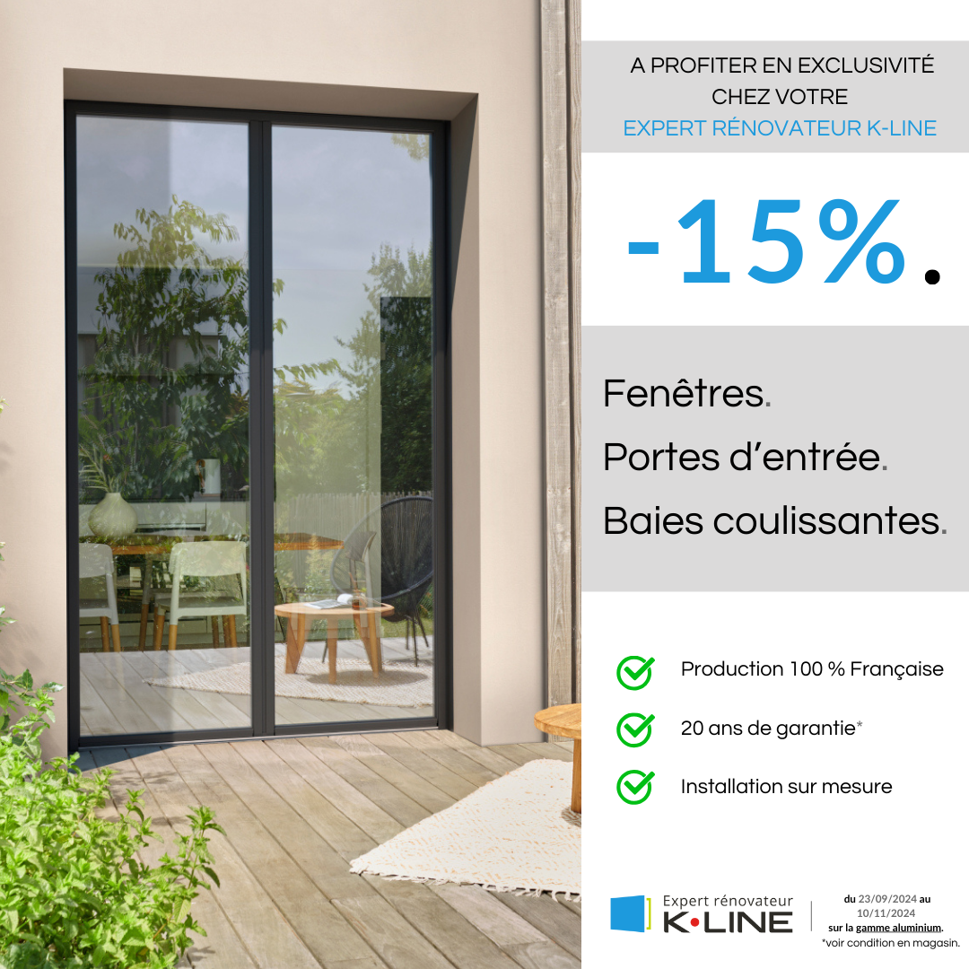 Promotion -15% sur les fenêtres et portes K-LINE